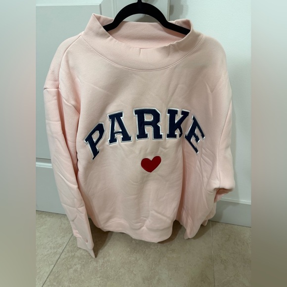 Parke XXL Heart Varsity Mockneck Sweatshirt. 💕⚡️ - Picture 2 of 7